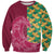 Japanese Bishamon-Kikkou Pattern Sweatshirt Water Pillar Silent River Flow - Polynesian Pride