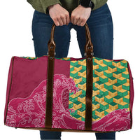 Japanese Bishamon-Kikkou Pattern Travel Bag Water Pillar Silent River Flow - Polynesian Pride