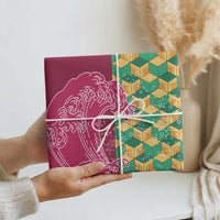 Japanese Bishamon-Kikkou Pattern Wrapping Paper Water Pillar Silent River Flow - Polynesian Pride