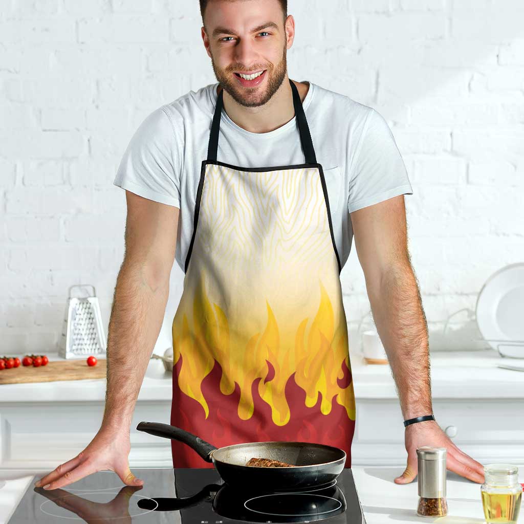 Japanese Kaen Pattern Apron Flame Pillar Blazing Lion Heart - Polynesian Pride