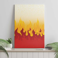 Japanese Kaen Pattern Canvas Wall Art Flame Pillar Blazing Lion Heart - Polynesian Pride