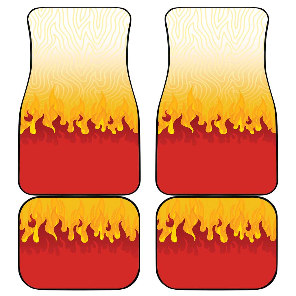 Japanese Kaen Pattern Car Mats Flame Pillar Blazing Lion Heart - Polynesian Pride