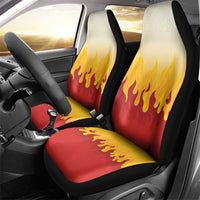 Japanese Kaen Pattern Car Seat Cover Flame Pillar Blazing Lion Heart - Polynesian Pride