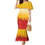 Japanese Kaen Pattern Family Matching Mermaid Dress and Hawaiian Shirt Flame Pillar Blazing Lion Heart - Polynesian Pride