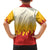 Japanese Kaen Pattern Family Matching Off The Shoulder Long Sleeve Dress and Hawaiian Shirt Flame Pillar Blazing Lion Heart - Polynesian Pride