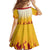 Japanese Kaen Pattern Family Matching Off The Shoulder Long Sleeve Dress and Hawaiian Shirt Flame Pillar Blazing Lion Heart - Polynesian Pride