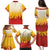 Japanese Kaen Pattern Family Matching Puletasi and Hawaiian Shirt Flame Pillar Blazing Lion Heart - Polynesian Pride