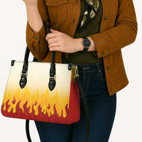 Japanese Kaen Pattern Leather Bag Flame Pillar Blazing Lion Heart - Polynesian Pride