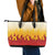 Japanese Kaen Pattern Leather Tote Bag Flame Pillar Blazing Lion Heart - Polynesian Pride