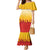 Japanese Kaen Pattern Mermaid Dress Flame Pillar Blazing Lion Heart - Polynesian Pride