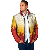 Japanese Kaen Pattern Padded Jacket Flame Pillar Blazing Lion Heart - Polynesian Pride