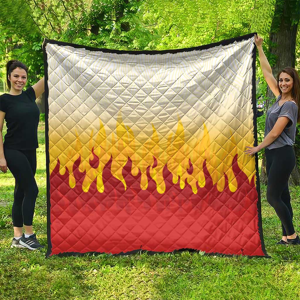 Japanese Kaen Pattern Quilt Flame Pillar Blazing Lion Heart - Polynesian Pride