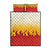 Japanese Kaen Pattern Quilt Bed Set Flame Pillar Blazing Lion Heart - Polynesian Pride