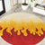Japanese Kaen Pattern Round Carpet Flame Pillar Blazing Lion Heart - Polynesian Pride