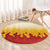 Japanese Kaen Pattern Round Carpet Flame Pillar Blazing Lion Heart - Polynesian Pride
