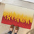 Japanese Kaen Pattern Rubber Doormat Flame Pillar Blazing Lion Heart - Polynesian Pride