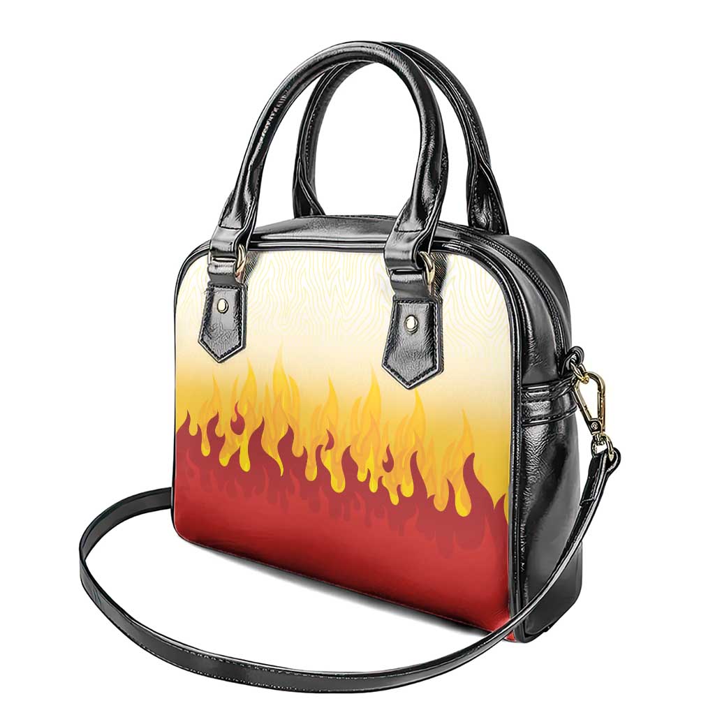 Japanese Kaen Pattern Shoulder Handbag Flame Pillar Blazing Lion Heart LT9 - Polynesian Pride