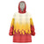 Japanese Kaen Pattern Wearable Blanket Hoodie Flame Pillar Blazing Lion Heart - Polynesian Pride