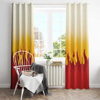 Japanese Kaen Pattern Window Curtain Flame Pillar Blazing Lion Heart - Polynesian Pride