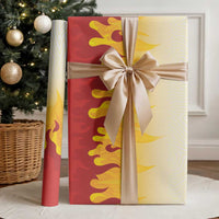 Japanese Kaen Pattern Wrapping Paper Flame Pillar Blazing Lion Heart - Polynesian Pride
