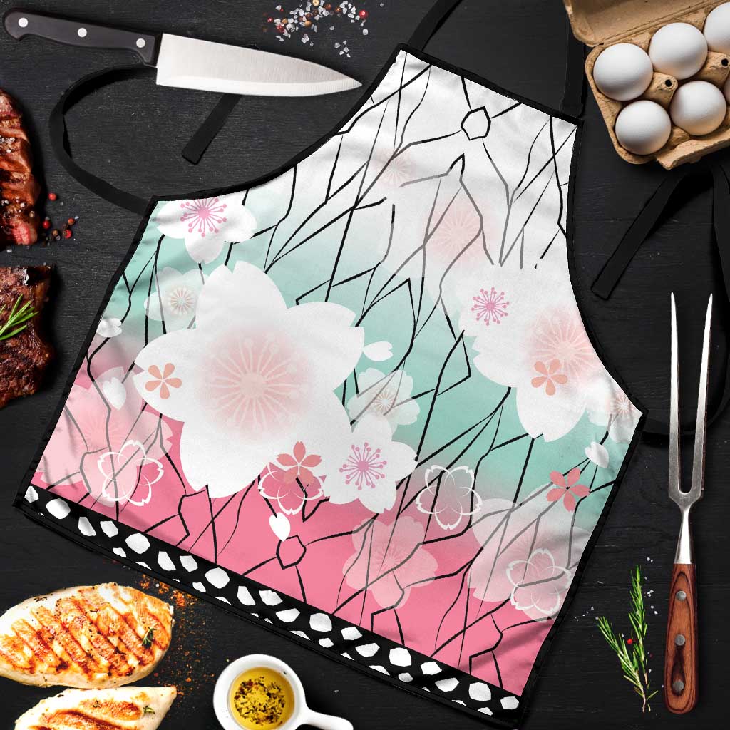 Japanese Kocho Pattern Apron Insect Pillar Butterfly Flower Fairy - Polynesian Pride