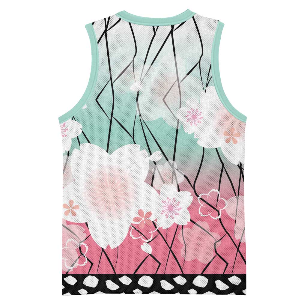 Japanese Kocho Pattern Basketball Jersey Insect Pillar Butterfly Flower Fairy - Polynesian Pride