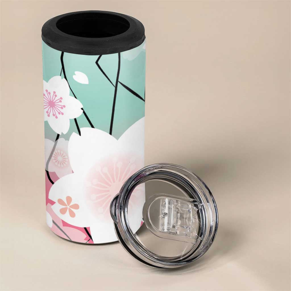 Japanese Kocho Pattern 4 in 1 Can Cooler Tumbler Insect Pillar Butterfly Flower Fairy - Polynesian Pride