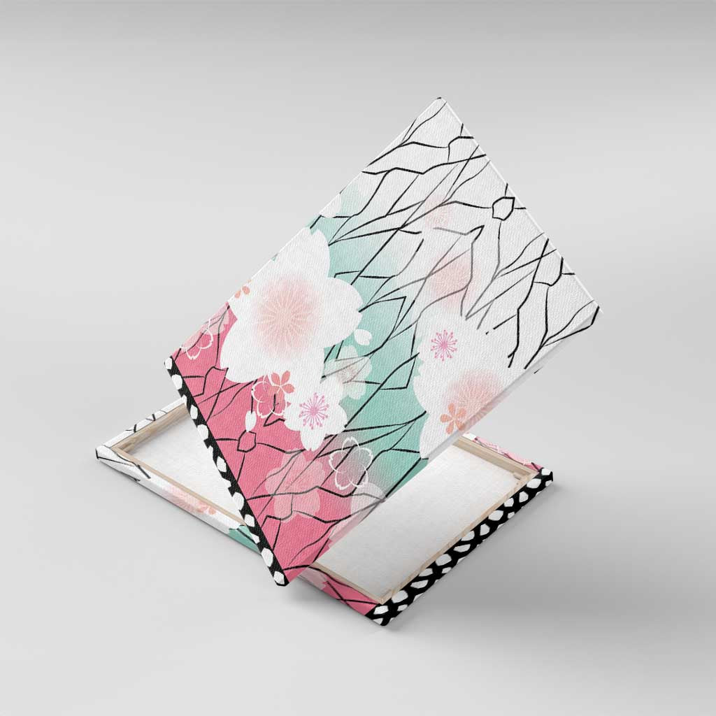 Japanese Kocho Pattern Canvas Wall Art Insect Pillar Butterfly Flower Fairy - Polynesian Pride