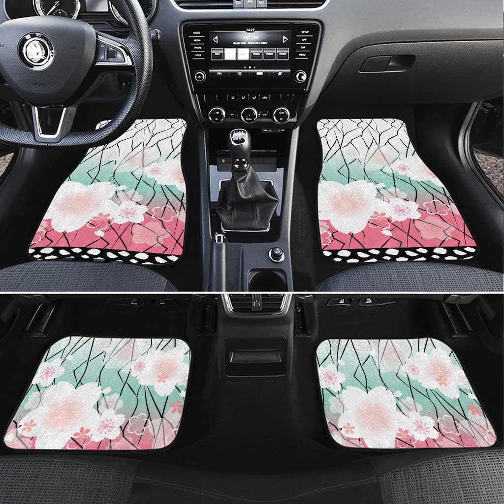 Japanese Kocho Pattern Car Mats Insect Pillar Butterfly Flower Fairy - Polynesian Pride
