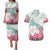 Japanese Kocho Pattern Couples Matching Puletasi and Hawaiian Shirt Insect Pillar Butterfly Flower Fairy - Polynesian Pride