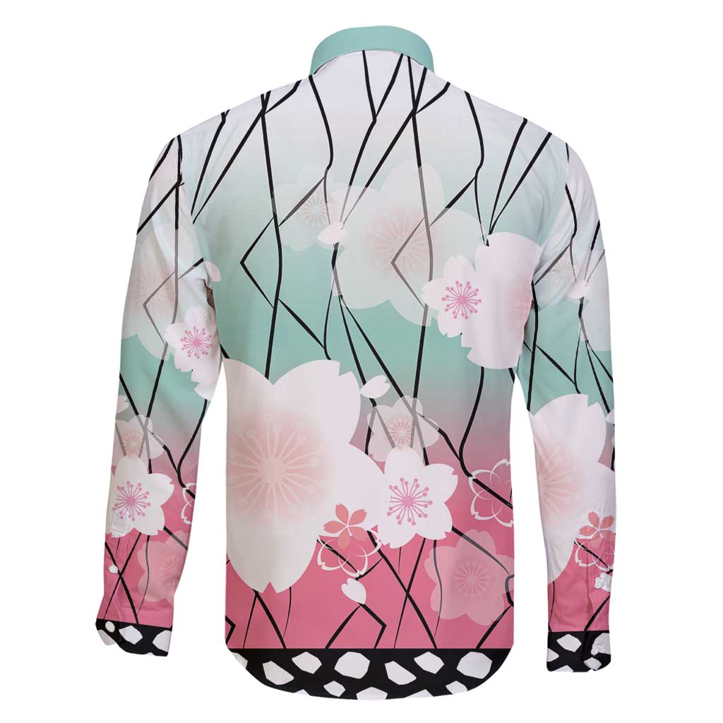 Japanese Kocho Pattern Family Matching Long Sleeve Bodycon Dress and Hawaiian Shirt Insect Pillar Butterfly Flower Fairy - Polynesian Pride