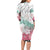 Japanese Kocho Pattern Family Matching Long Sleeve Bodycon Dress and Hawaiian Shirt Insect Pillar Butterfly Flower Fairy - Polynesian Pride