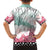Japanese Kocho Pattern Family Matching Off Shoulder Short Dress and Hawaiian Shirt Insect Pillar Butterfly Flower Fairy - Polynesian Pride