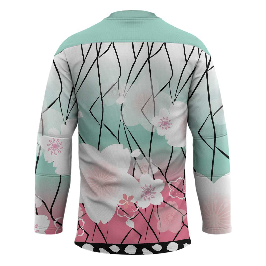 Japanese Kocho Pattern Hockey Jersey Insect Pillar Butterfly Flower Fairy - Polynesian Pride