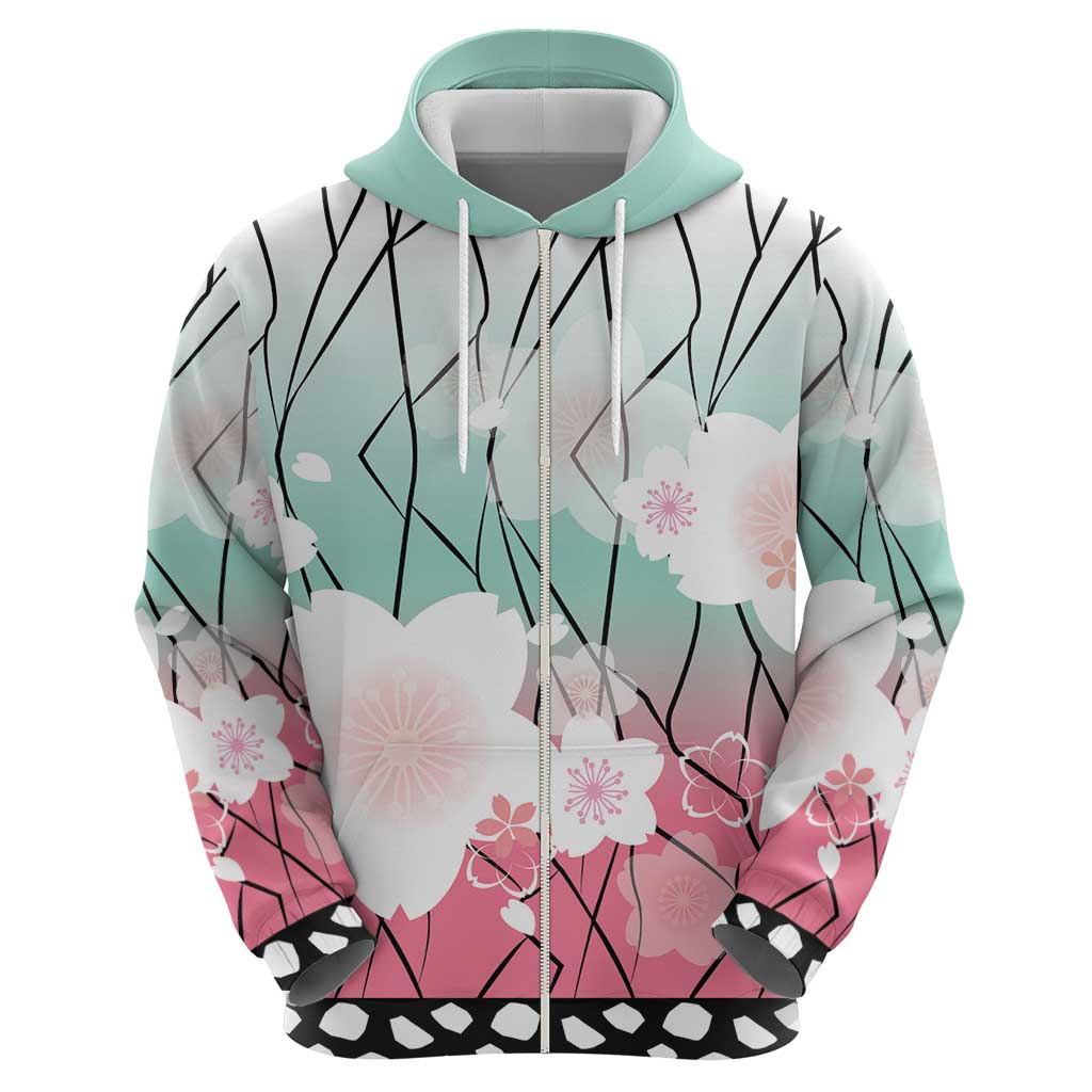 Japanese Kocho Pattern Hoodie Insect Pillar Butterfly Flower Fairy - Polynesian Pride