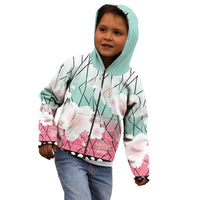 Japanese Kocho Pattern Kid Hoodie Insect Pillar Butterfly Flower Fairy - Polynesian Pride