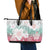 Japanese Kocho Pattern Leather Tote Bag Insect Pillar Butterfly Flower Fairy - Polynesian Pride