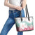 Japanese Kocho Pattern Leather Tote Bag Insect Pillar Butterfly Flower Fairy - Polynesian Pride