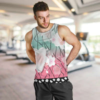 Japanese Kocho Pattern Men Tank Top Insect Pillar Butterfly Flower Fairy - Polynesian Pride