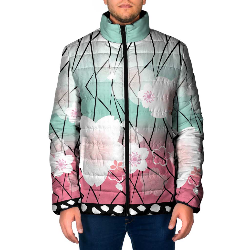 Japanese Kocho Pattern Padded Jacket Insect Pillar Butterfly Flower Fairy - Polynesian Pride