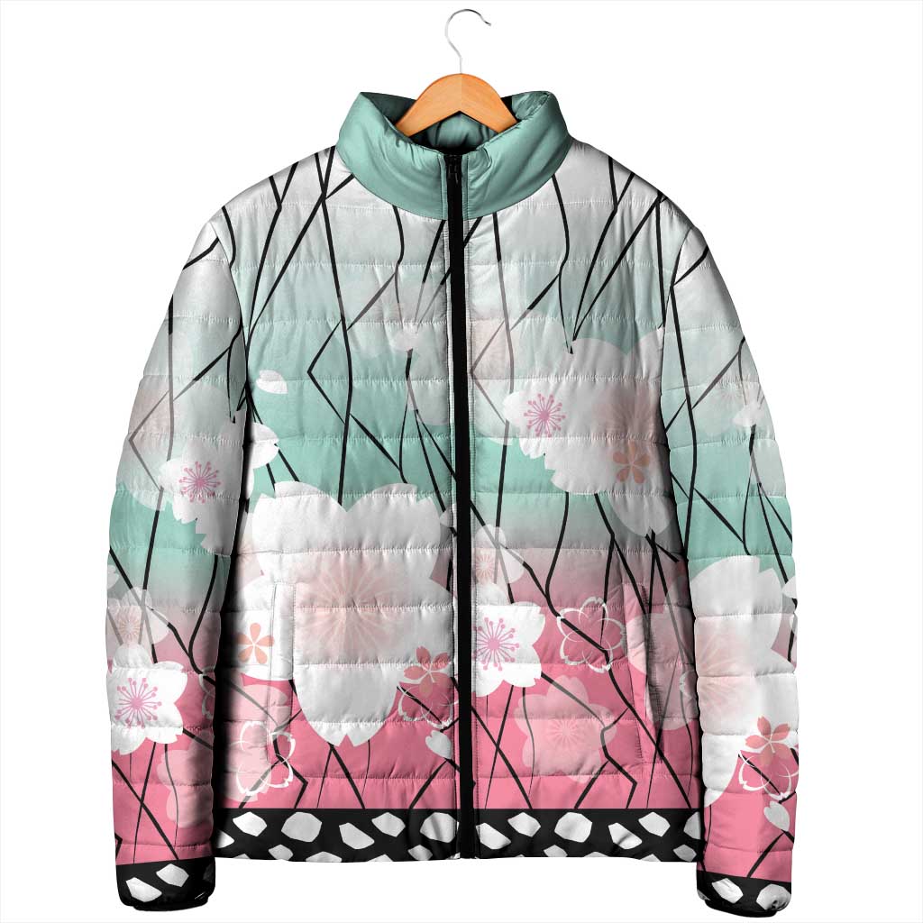 Japanese Kocho Pattern Padded Jacket Insect Pillar Butterfly Flower Fairy - Polynesian Pride