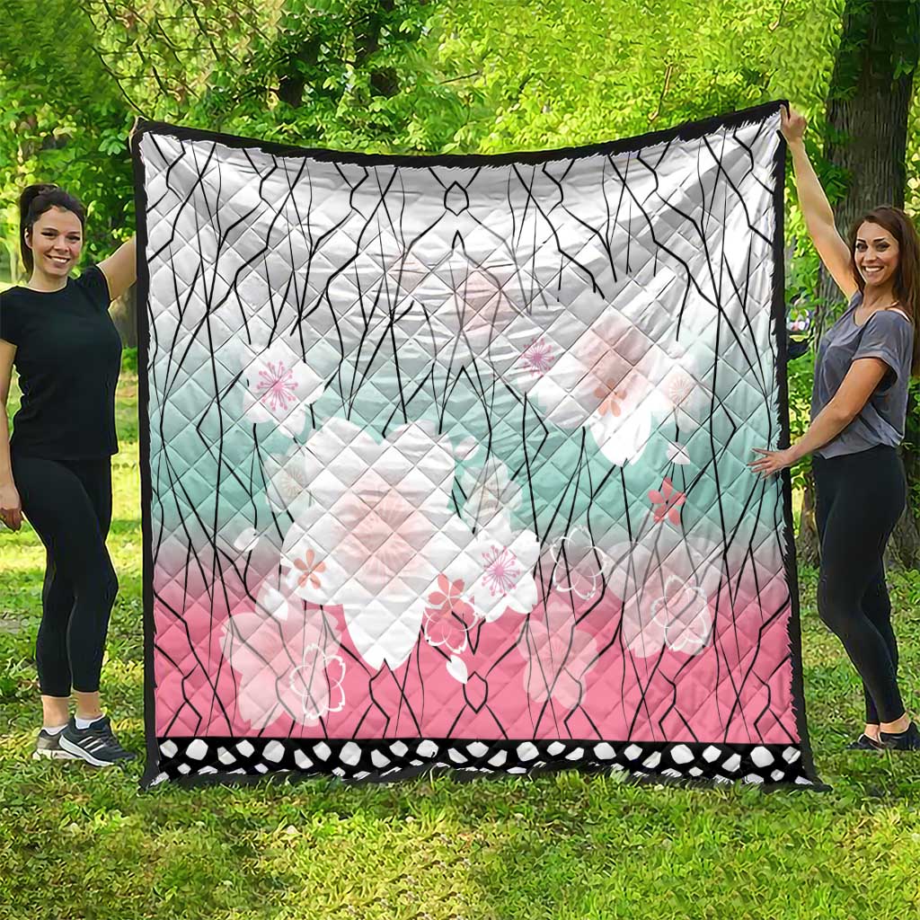 Japanese Kocho Pattern Quilt Insect Pillar Butterfly Flower Fairy - Polynesian Pride