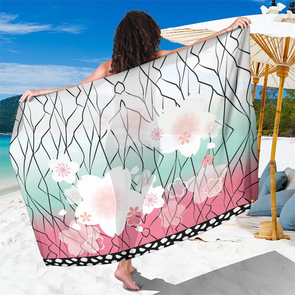 Japanese Kocho Pattern Sarong Insect Pillar Butterfly Flower Fairy LT9 One Size 44 x 66 inches Pink - Polynesian Pride