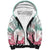Japanese Kocho Pattern Sherpa Hoodie Insect Pillar Butterfly Flower Fairy - Polynesian Pride