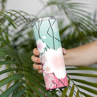 Japanese Kocho Pattern Skinny Tumbler Insect Pillar Butterfly Flower Fairy - Polynesian Pride