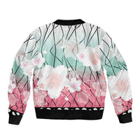 Japanese Kocho Pattern Sleeve Zip Bomber Jacket Insect Pillar Butterfly Flower Fairy - Polynesian Pride