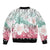 Japanese Kocho Pattern Sleeve Zip Bomber Jacket Insect Pillar Butterfly Flower Fairy - Polynesian Pride