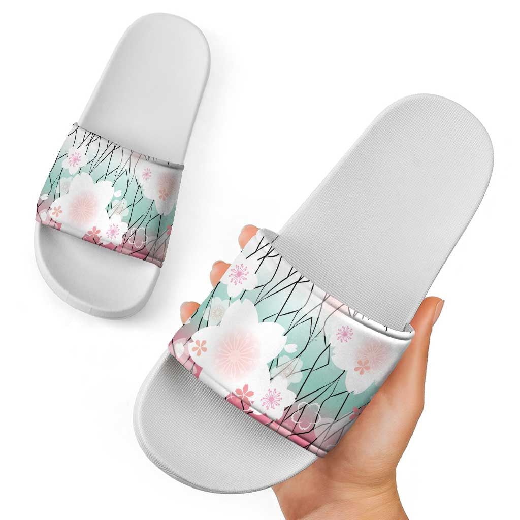 Japanese Kocho Pattern Slide Sandals Insect Pillar Butterfly Flower Fairy - Polynesian Pride