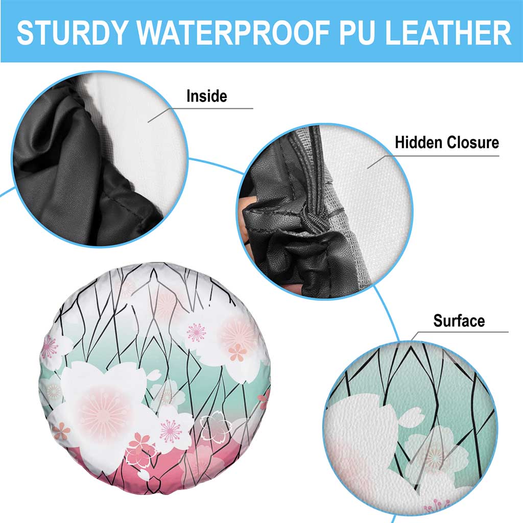 Japanese Kocho Pattern Spare Tire Cover Insect Pillar Butterfly Flower Fairy - Polynesian Pride