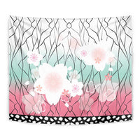 Japanese Kocho Pattern Tapestry Insect Pillar Butterfly Flower Fairy - Polynesian Pride